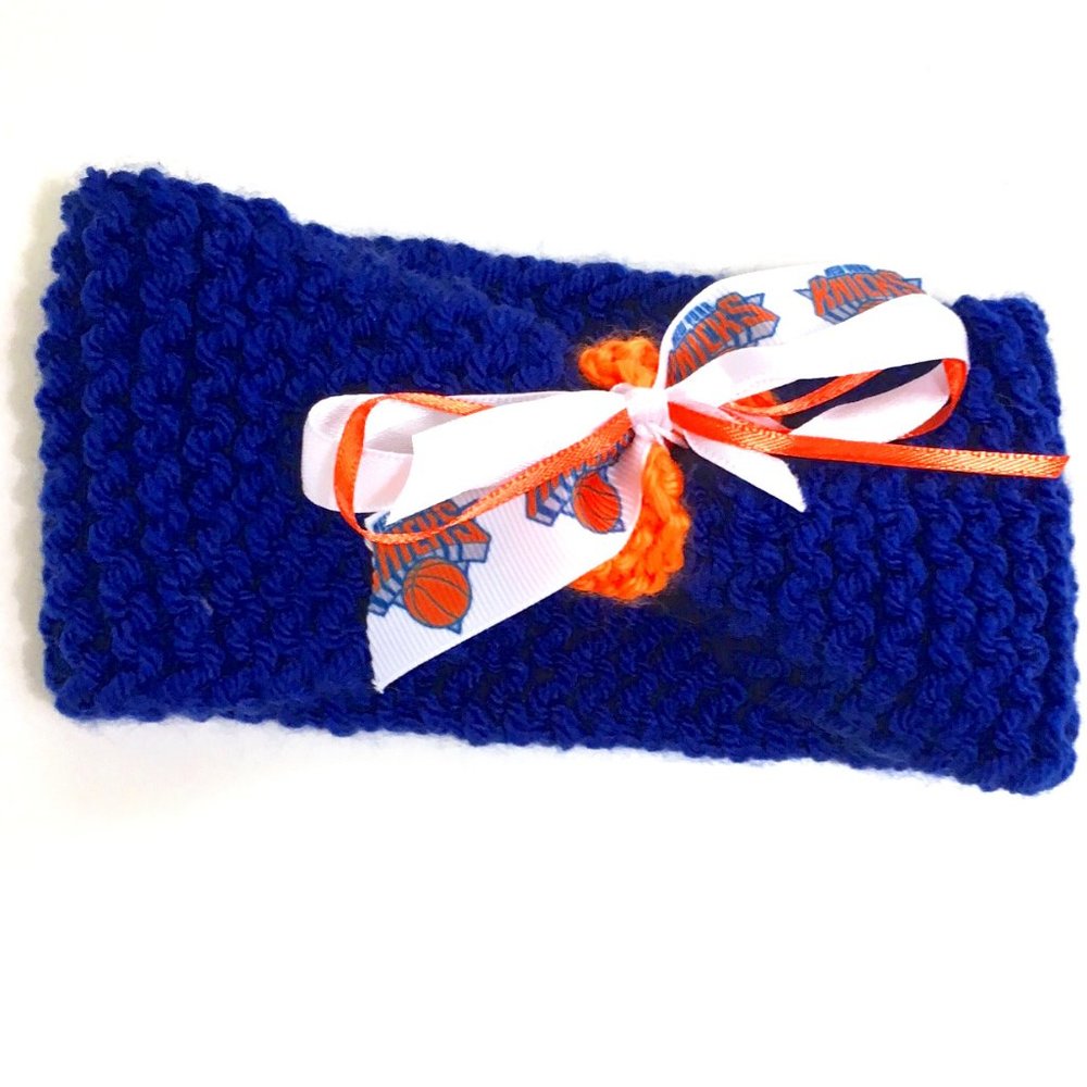 New York KNICKS Handmade Basketball Baby Headband *NEW*